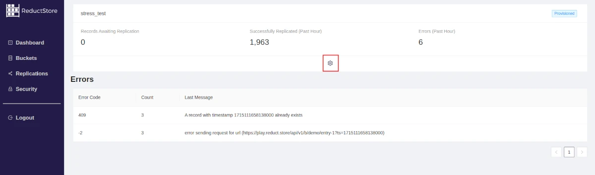 Browse Replication Task
Details